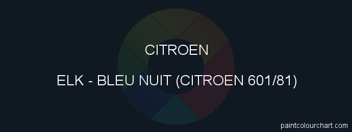 Citroen paint ELK Bleu Nuit (citroen 601/81)