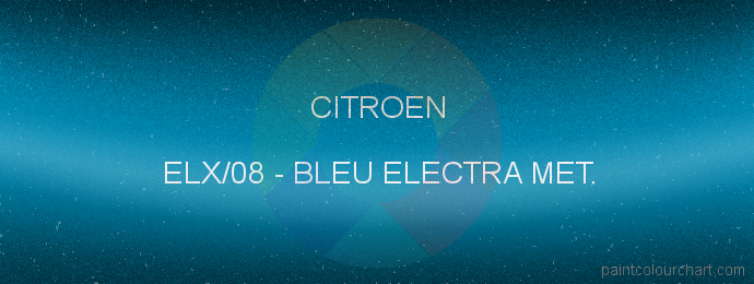 Citroen paint ELX/08 Bleu Electra Met.