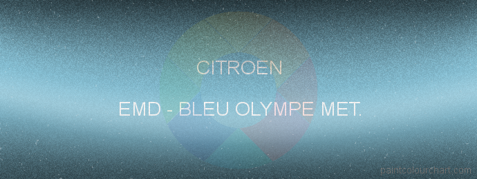 Citroen paint EMD Bleu Olympe Met.