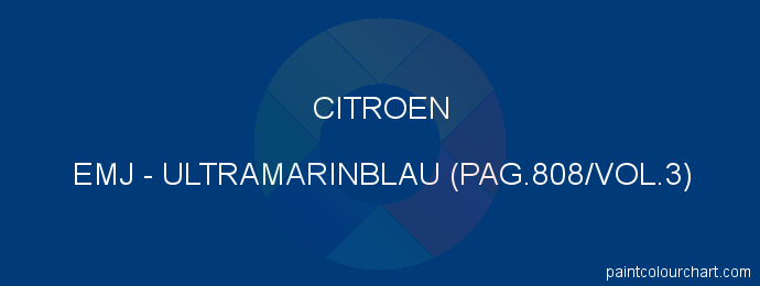 Citroen paint EMJ Ultramarinblau (pag.808/vol.3)