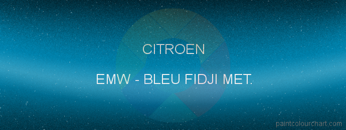 Citroen paint EMW Bleu Fidji Met.