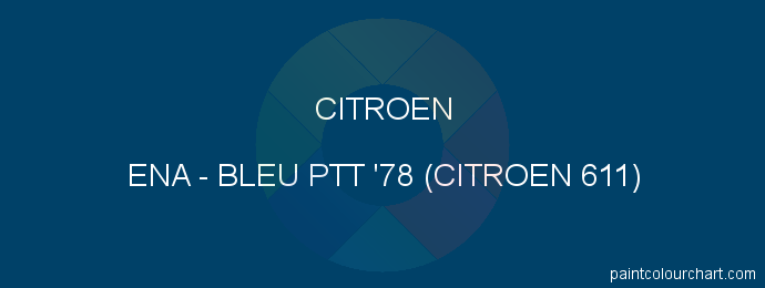 Citroen paint ENA Bleu Ptt '78 (citroen 611)