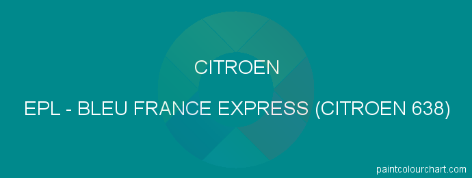 Citroen paint EPL Bleu France Express (citroen 638)