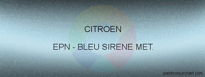 Citroen paint EPN Bleu Sirene Met.