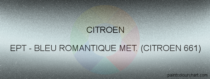 Citroen paint EPT Bleu Romantique Met. (citroen 661)