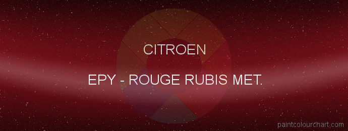Citroen paint EPY Rouge Rubis Met.