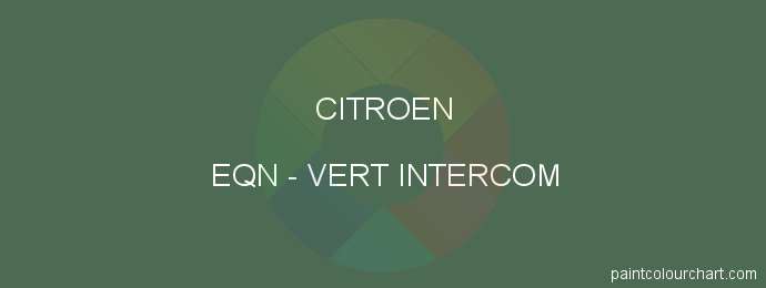 Citroen paint EQN Vert Intercom