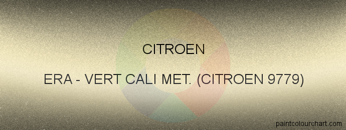 Citroen paint ERA Vert Cali Met. (citroen 9779)