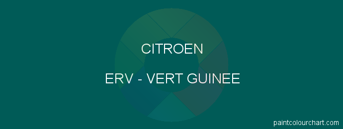 Citroen paint ERV Vert Guinee