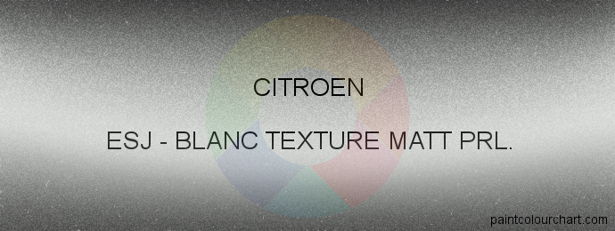 Citroen paint ESJ Blanc Texture Matt Prl.