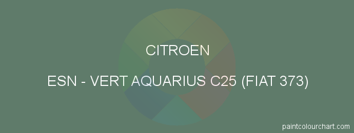 Citroen paint ESN Vert Aquarius C25 (fiat 373)