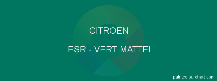 Citroen paint ESR Vert Mattei