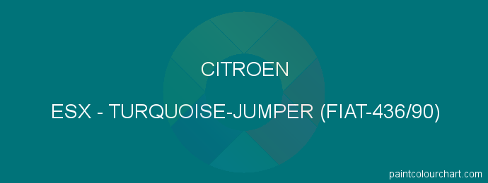 Citroen paint ESX Turquoise-jumper (fiat-436/90)