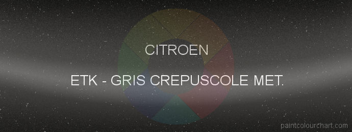 Citroen paint ETK Gris Crepuscole Met.