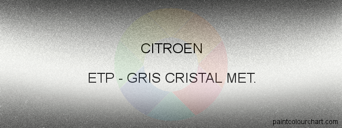 Citroen paint ETP Gris Cristal Met.