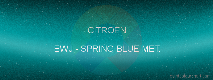 Citroen paint EWJ Spring Blue Met.