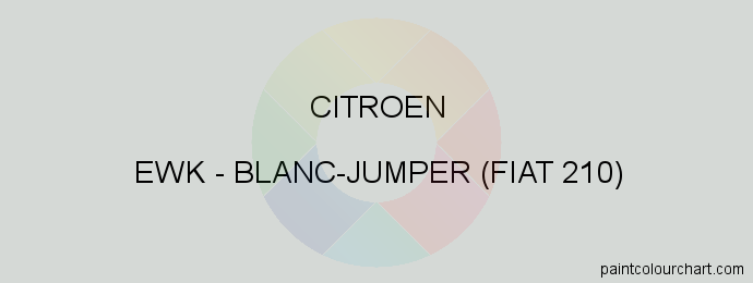 Citroen paint EWK Blanc-jumper (fiat 210)