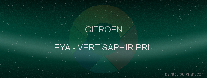 Citroen paint EYA Vert Saphir Prl.