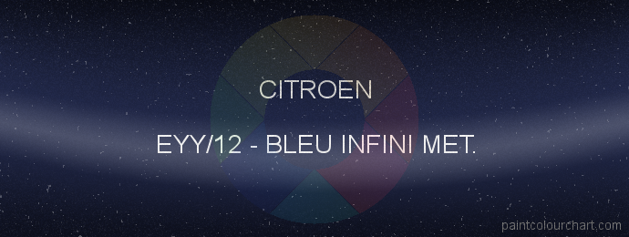 Citroen paint EYY/12 Bleu Infini Met.