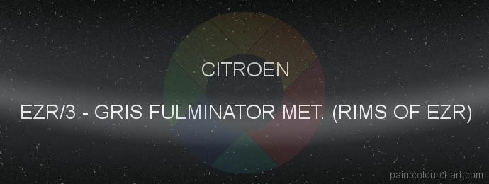 Citroen paint EZR/3 Gris Fulminator Met. (rims Of Ezr)
