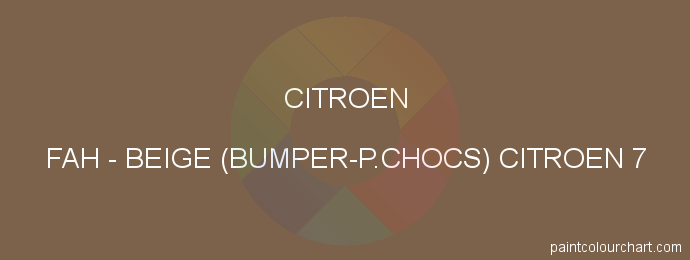 Citroen paint FAH Beige (bumper-p.chocs) Citroen 7