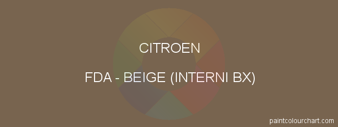 Citroen paint FDA Beige (interni Bx)