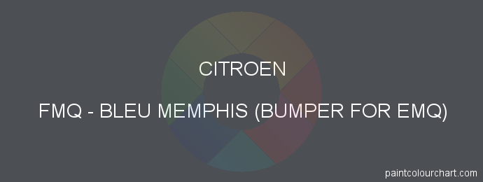 Citroen paint FMQ Bleu Memphis (bumper For Emq)