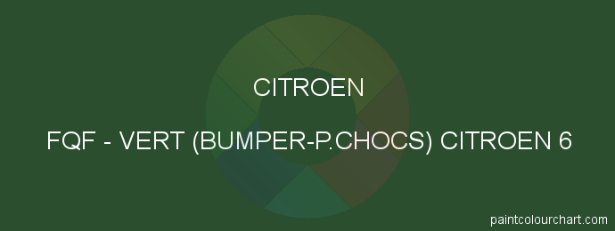 Citroen paint FQF Vert (bumper-p.chocs) Citroen 6