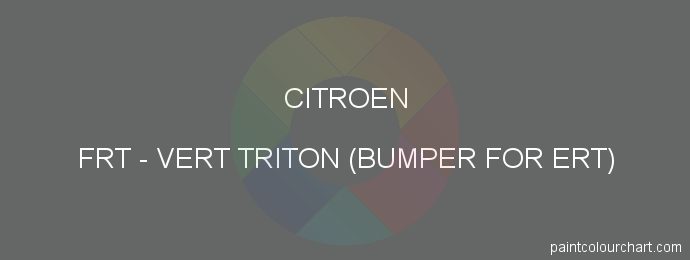 Citroen paint FRT Vert Triton (bumper For Ert)
