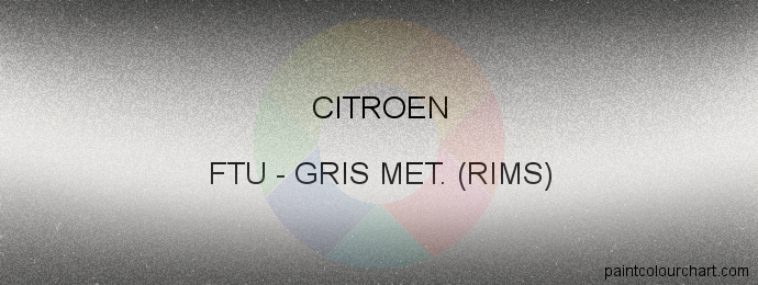 Citroen paint FTU Gris Met. (rims)