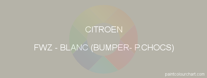 Citroen paint FWZ Blanc (bumper- P.chocs)