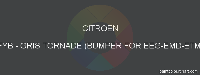 Citroen paint FYB Gris Tornade (bumper For Eeg-emd-etm)