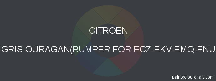 Citroen paint FZL Gris Ouragan(bumper For Ecz-ekv-emq-enu-epn)