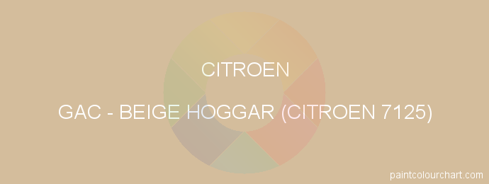 Citroen paint GAC Beige Hoggar (citroen 7125)