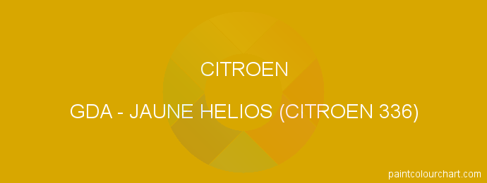 Citroen paint GDA Jaune Helios (citroen 336)