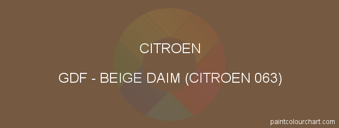 Citroen paint GDF Beige Daim (citroen 063)