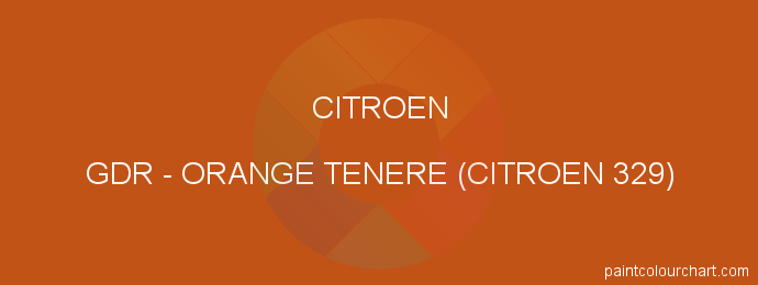 Citroen paint GDR Orange Tenere (citroen 329)