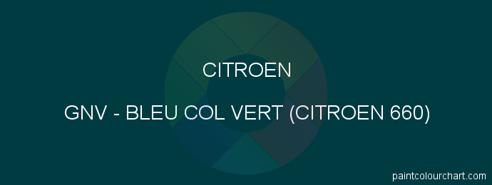 Citroen paint GNV Bleu Col Vert (citroen 660)