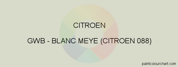 Citroen paint GWB Blanc Meye (citroen 088)