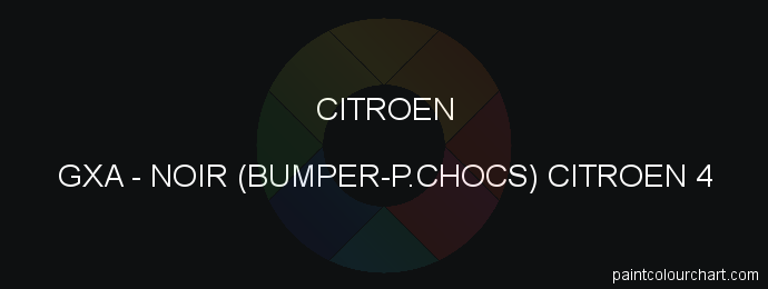 Citroen paint GXA Noir (bumper-p.chocs) Citroen 4