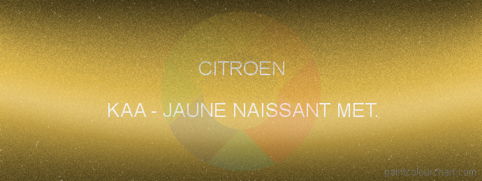 Citroen paint KAA Jaune Naissant Met.