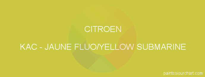 Citroen paint KAC Jaune Fluo/yellow Submarine