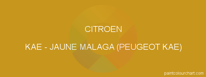 Citroen paint KAE Jaune Malaga (peugeot Kae)