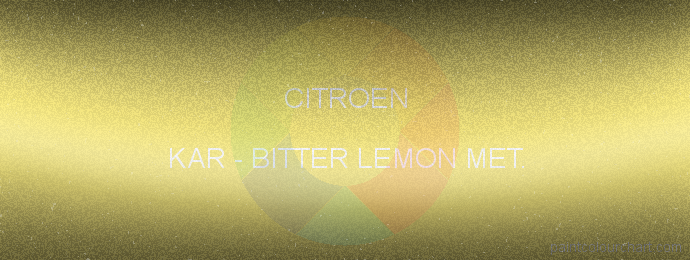 Citroen paint KAR Bitter Lemon Met.