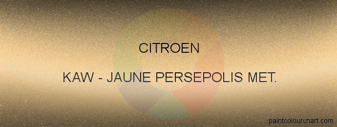 Citroen paint KAW Jaune Persepolis Met.