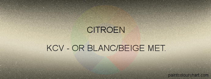 Citroen paint KCV Or Blanc/beige Met.