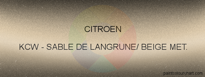 Citroen paint KCW Sable De Langrune/ Beige Met.