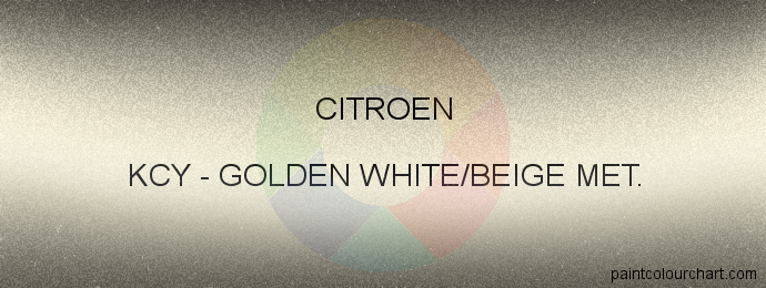 Citroen paint KCY Golden White/beige Met.