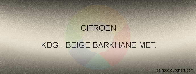 Citroen paint KDG Beige Barkhane Met.