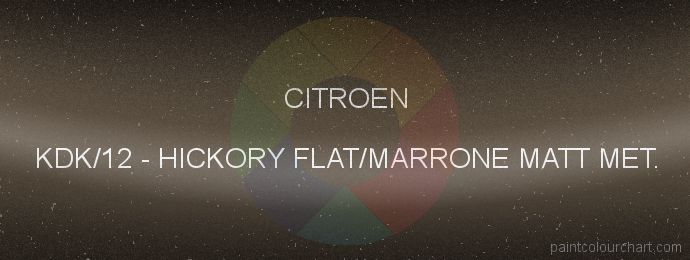 Citroen paint KDK/12 Hickory Flat/marrone Matt Met.